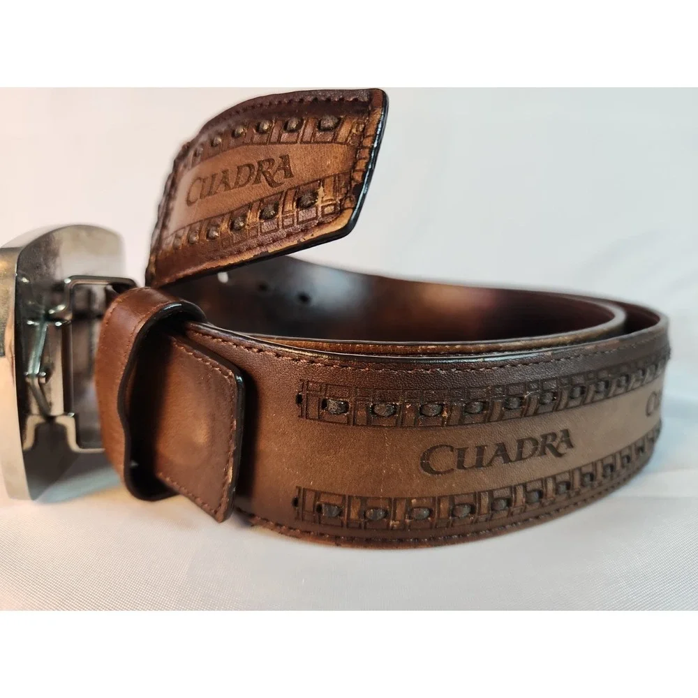 Cuadra Men's Brown Genuine Python Leather Western Belt Size 40 Exotic Mexico